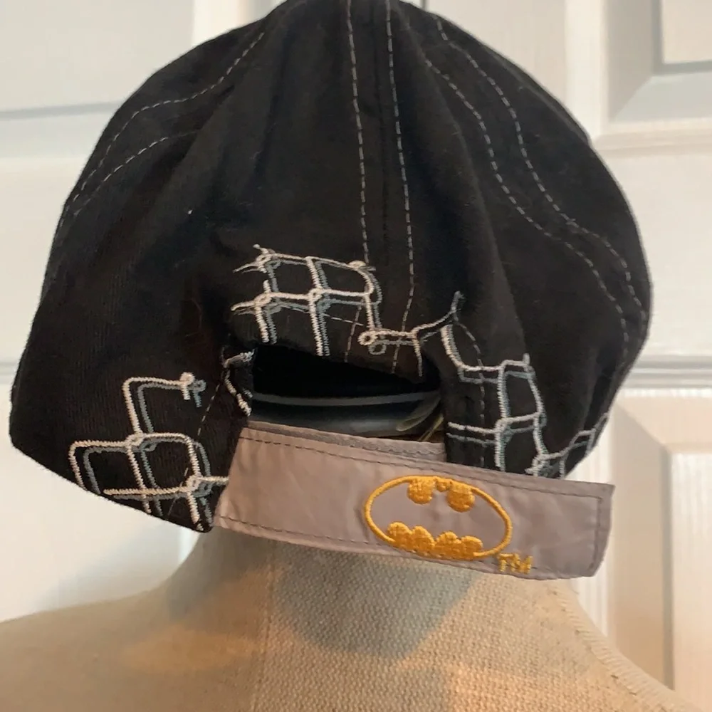 Vintage Y2K DC Comics Batman hat black baseball cap one size fits most boys